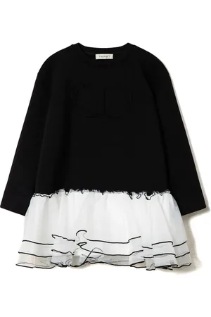 Twin-Set Vestido con volantes de organza