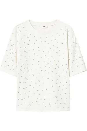 Twin-Set Playera con detalle de perlas