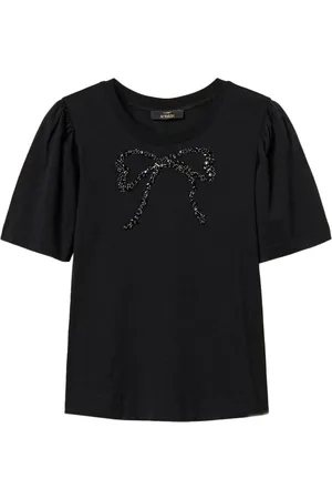 Twin-Set Playera con moño bordado