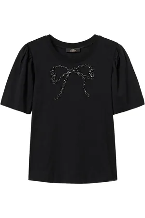 Twin-Set Playera con moño bordado
