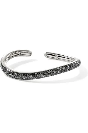 John Hardy Brazalete Surf Hinged con diamantes