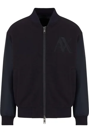 Armani Exchange Chamarra bomber con logo bordado