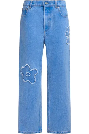 Marni Jeans rectos con diseño bordado