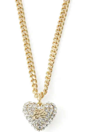 Karl Lagerfeld Collar de cadena con dije de perla