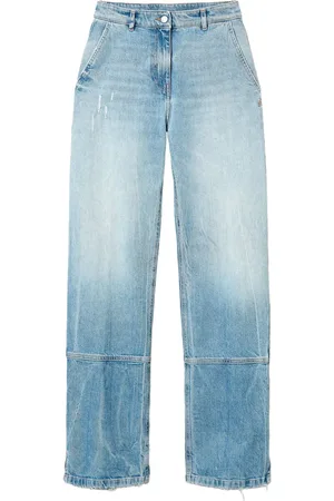 Twin-Set Jeans anchos con detalle de costuras
