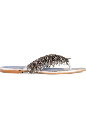 Blue Bird Flip flops con diseño deshilachado