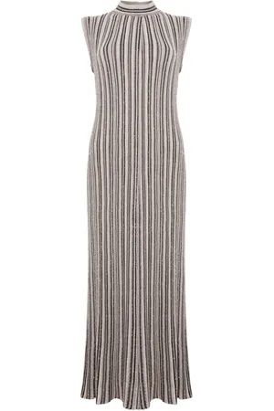 D.EXTERIOR Vestido con motivo de rayas y lentejuelas