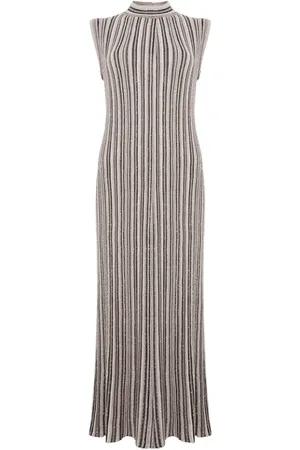 D.EXTERIOR Vestido con motivo de rayas y lentejuelas