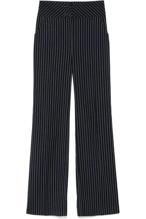 MITILIANE COUTURE Pantalones con estampado de rayas diplomáticas