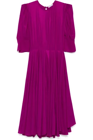 Parlor Vestido midi con efecto metalizado