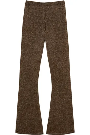 Twin-Set Pantalones acampanados con detalle de lúrex