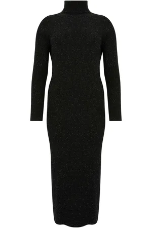 D.EXTERIOR Vestido de canalé con glitter