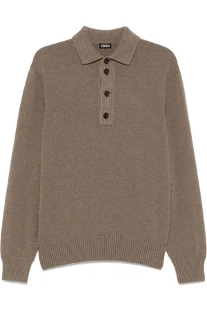 Ermenegildo Zegna Playera tipo polo con efecto melange