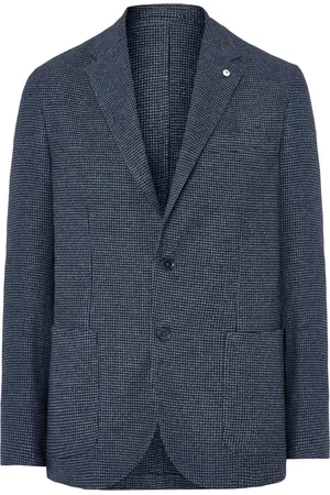 LUIGI BIANCHI MANTOVA Blazer con motivo pied de poule