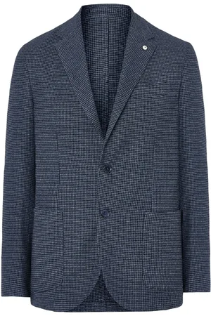 LUIGI BIANCHI MANTOVA Blazer con motivo pied de poule