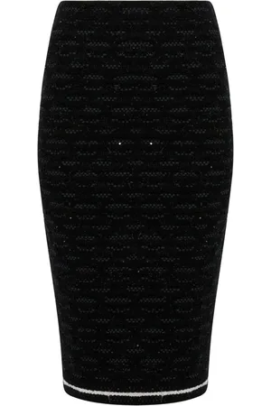 D.EXTERIOR Falda midi con diseño tejido