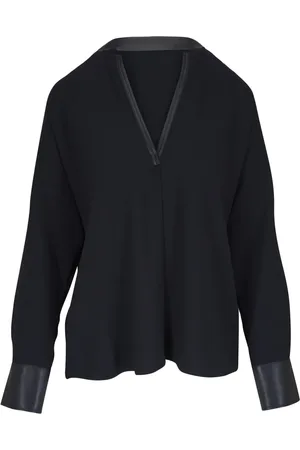 Vince Blusa con ribete satinado