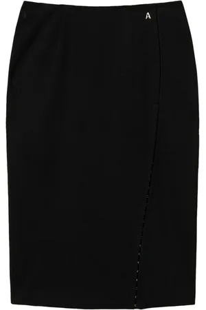 Twin-Set Falda midi con detalle de corchetes laterales