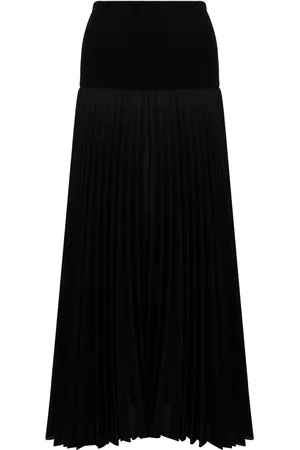 D.EXTERIOR Falda midi con diseño plisado