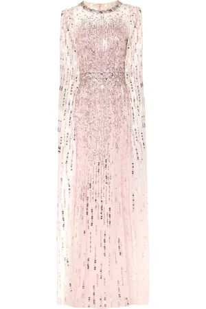 Jenny Packham Vestido de fiesta bordado con lentejuelas