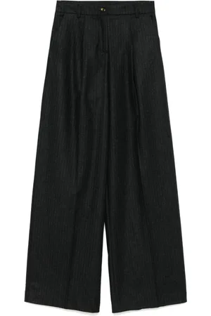 LE SULLY STUDIO Pantalones palazzo con estampado de rayas diplomáticas
