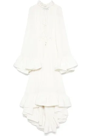 Lanvin Vestido midi con volantes