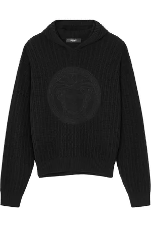 VERSACE Hoodie en tejido de ochos con bordado Medusa