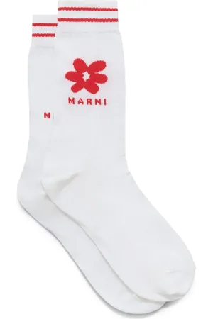 Marni Calcetines con rayas y logo en jacquard
