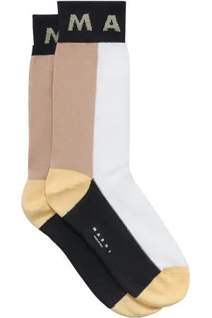 Marni Calcetines tejidos con logo en intarsia