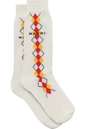 Marni Calcetines tejidos con logo en intarsia