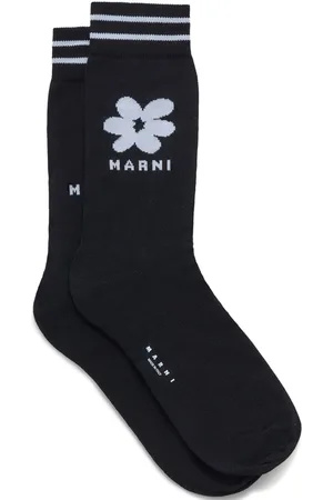 Marni Calcetines con rayas y logo en jacquard
