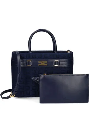 Elisabetta Franchi Tote con detalle horsebit en jacquard