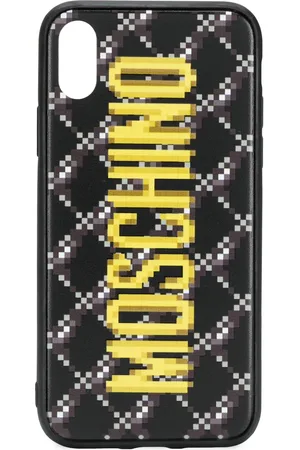 Moschino Funda para iPhone X con logo pixelado