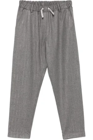 ELEVENTY Pantalones con rayas diplomáticas estampadas