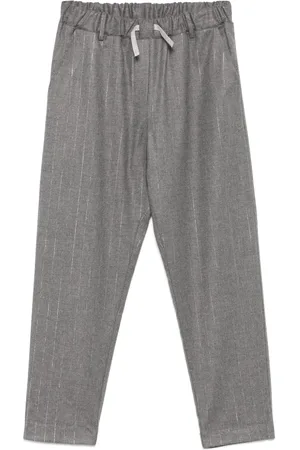 ELEVENTY Pantalones con rayas diplomáticas estampadas