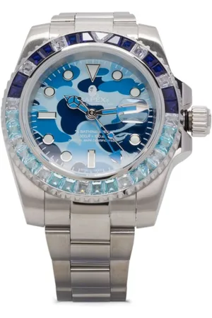 A Bathing Ape Reloj Type 2 BAPEX Abc Camo Crystal Stone