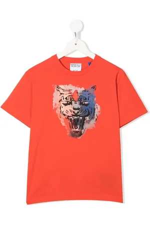 MARCELO BURLON Playera con estampado de tigres