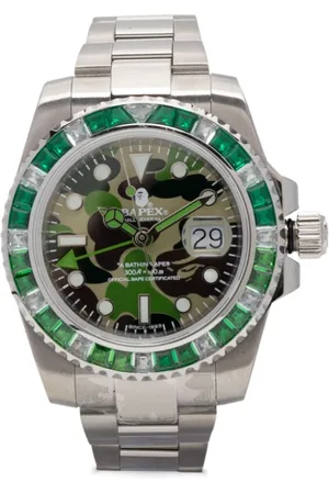 A Bathing Ape Reloj Type 2 BAPEX Abc Camo Crystal Stone