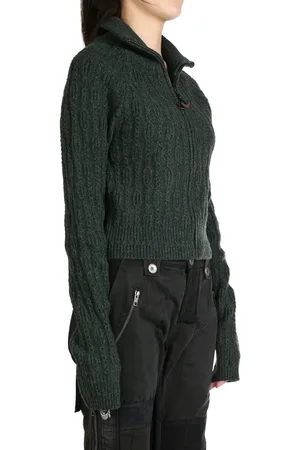 Hyein Seo Detachable-gloves cropped cardigan