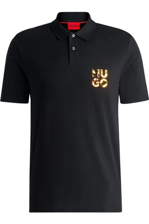 HUGO BOSS Playera tipo polo con logo estampado