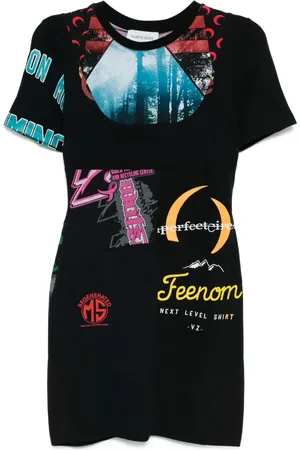 Marine Serre Vestido corto con estampado gráfico