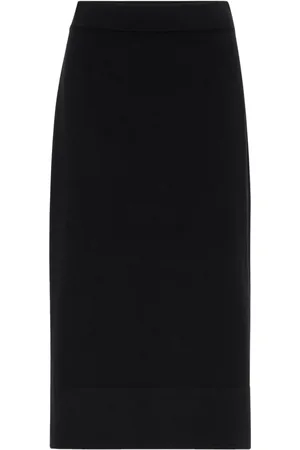 Brunello Cucinelli Falda midi de cachemira