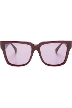 Max Mara Lentes del sol con armazón cuadrada y logo grabado