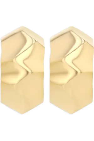 Lizzie Mandler Aretes Small Wave en oro amarillo de 18kt