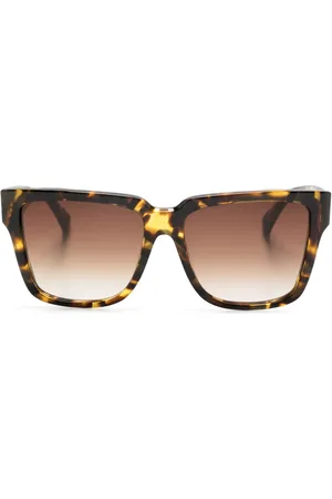 Max Mara Lentes de sol con armazón cuadrada estilo carey