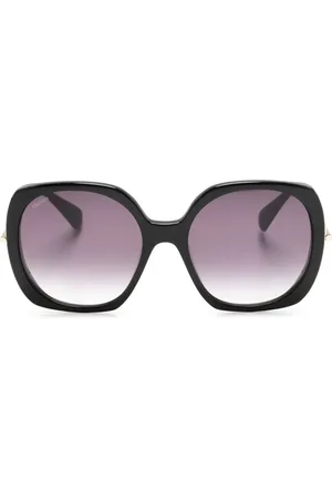 Max Mara Lentes de sol con armazón oversize y logo estampado