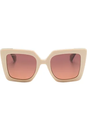 Max Mara Lentes de sol con armazón cat eye y logo grabado