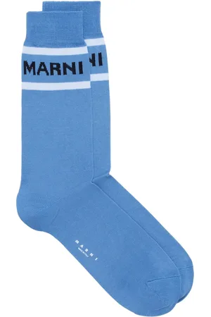 Marni Calcetines con rayas y logo en jacquard