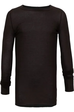 Rick Owens Playera manga larga de canalé