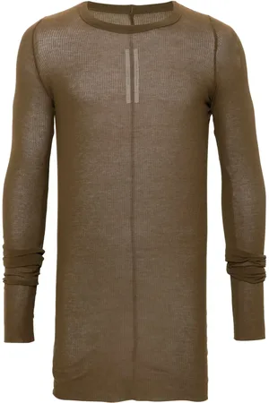 Rick Owens Playera manga larga de canalé